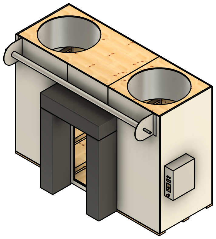 Isometric render of GSM precooler